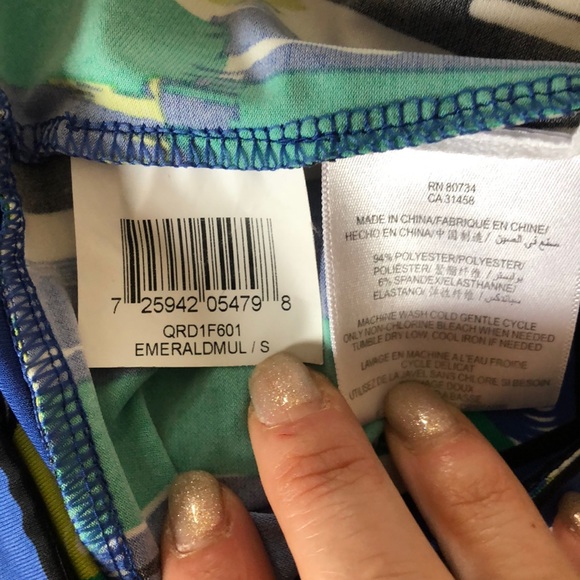 BCBG emerald multicolor dress size small - Picture 8 of 8